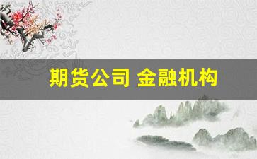 期货公司 金融机构